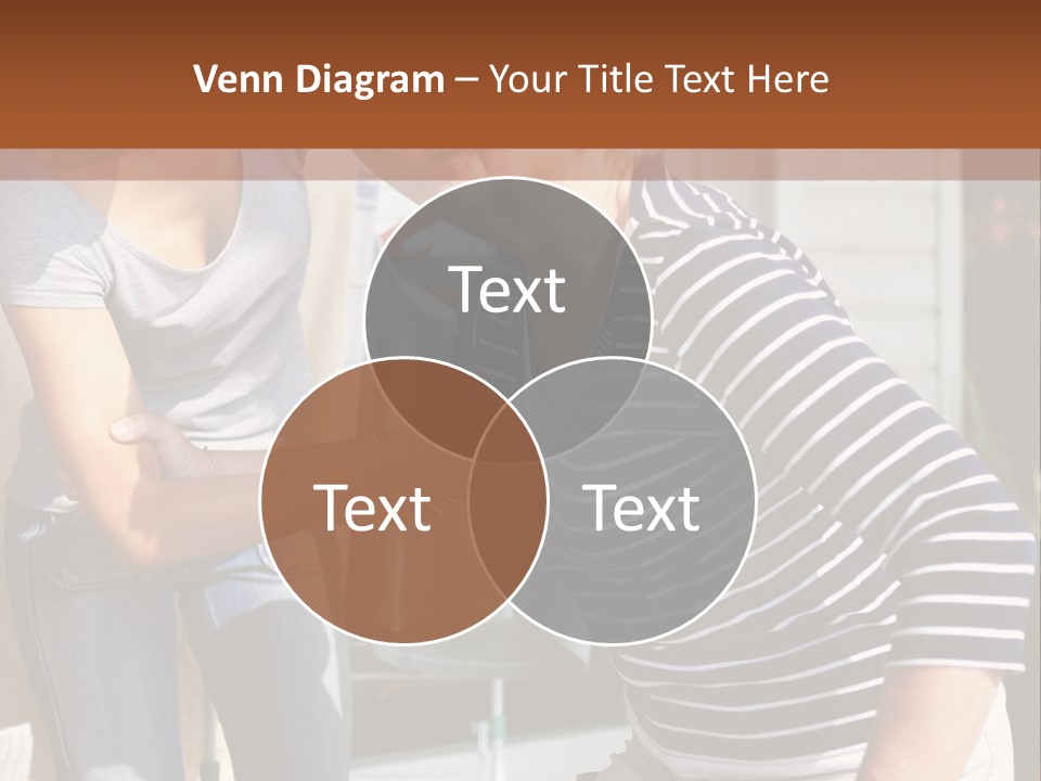 A Woman And A Man Are Outside Of A House PowerPoint Template