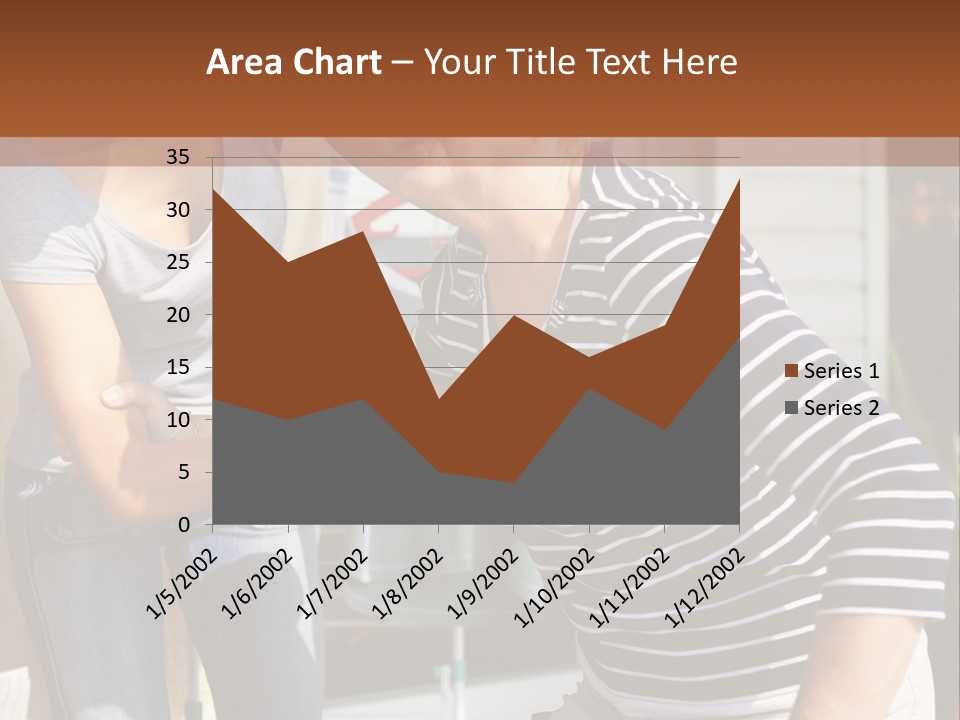 A Woman And A Man Are Outside Of A House PowerPoint Template