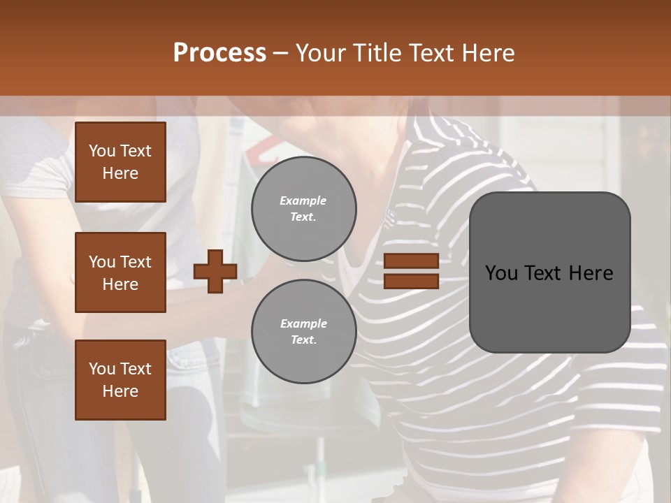 A Woman And A Man Are Outside Of A House PowerPoint Template