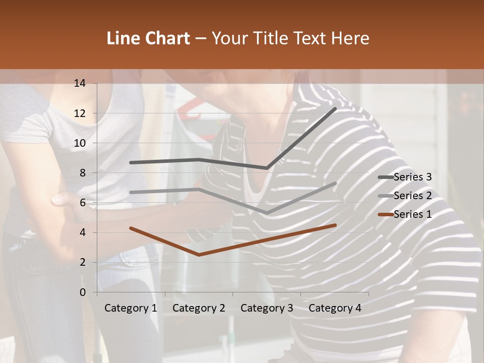 A Woman And A Man Are Outside Of A House PowerPoint Template