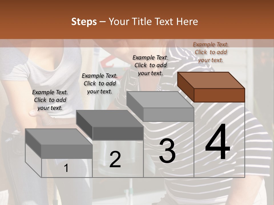 A Woman And A Man Are Outside Of A House PowerPoint Template