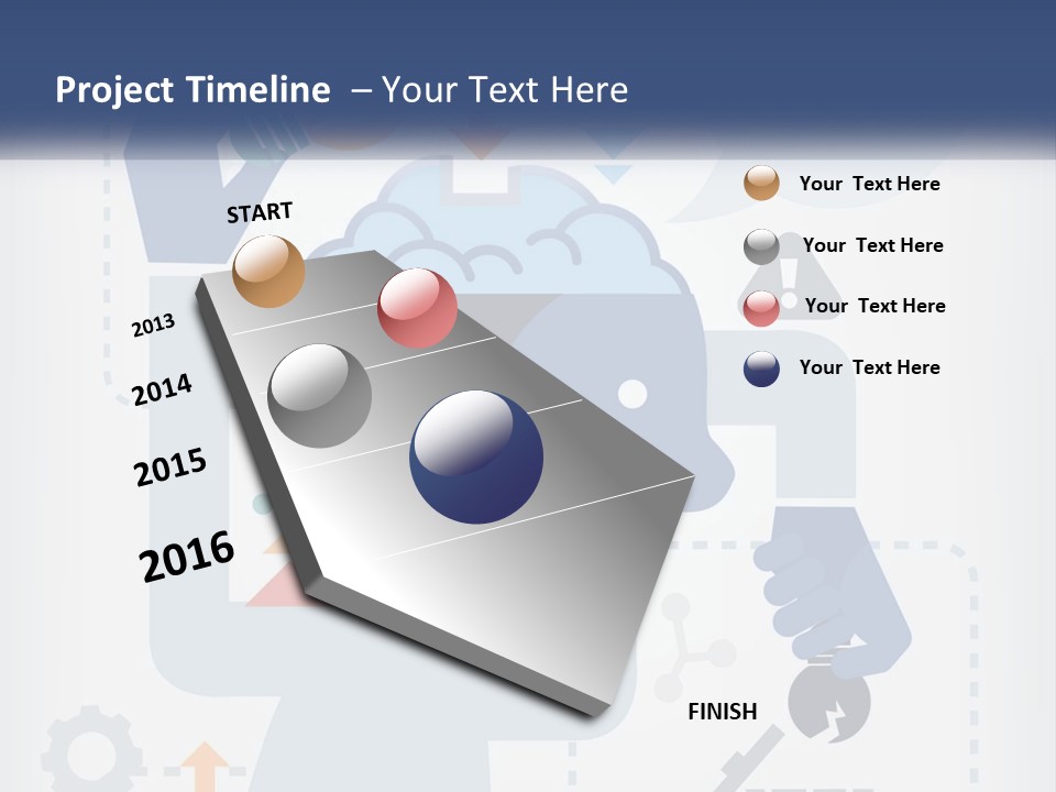 A Man With A Brain On His Head Is Shown In This Powerpoint Presentation PowerPoint Template