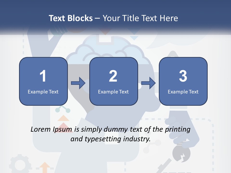 A Man With A Brain On His Head Is Shown In This Powerpoint Presentation PowerPoint Template