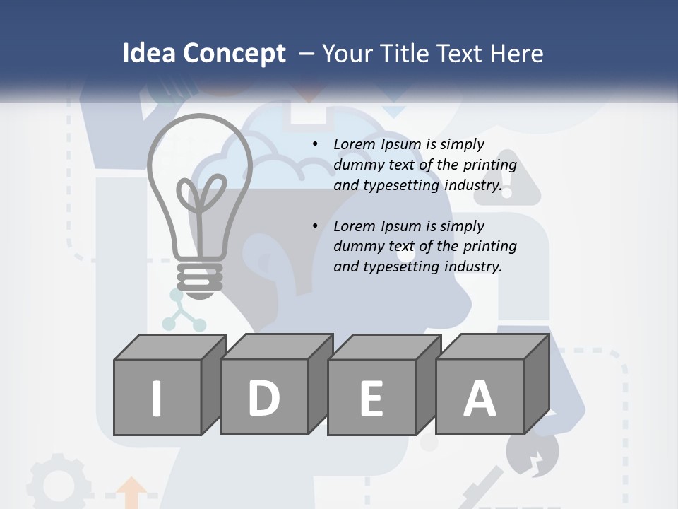 A Man With A Brain On His Head Is Shown In This Powerpoint Presentation PowerPoint Template