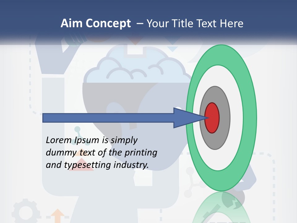 A Man With A Brain On His Head Is Shown In This Powerpoint Presentation PowerPoint Template