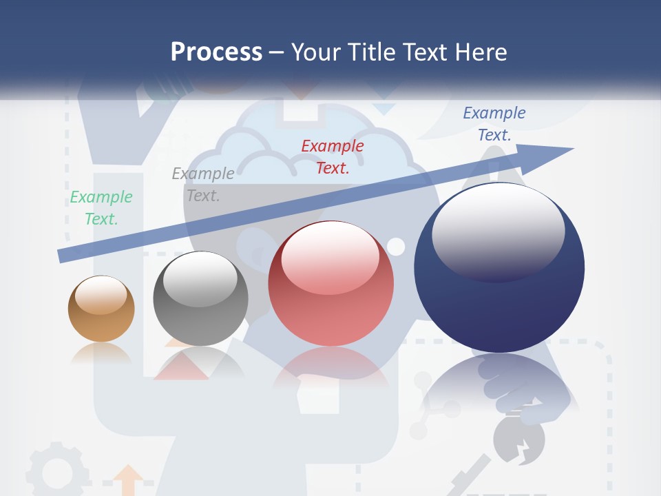 A Man With A Brain On His Head Is Shown In This Powerpoint Presentation PowerPoint Template