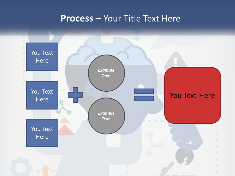 A Man With A Brain On His Head Is Shown In This Powerpoint Presentation PowerPoint Template