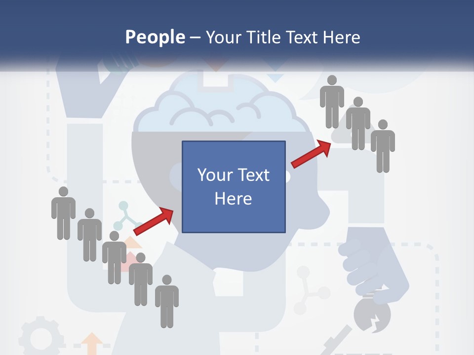 A Man With A Brain On His Head Is Shown In This Powerpoint Presentation PowerPoint Template
