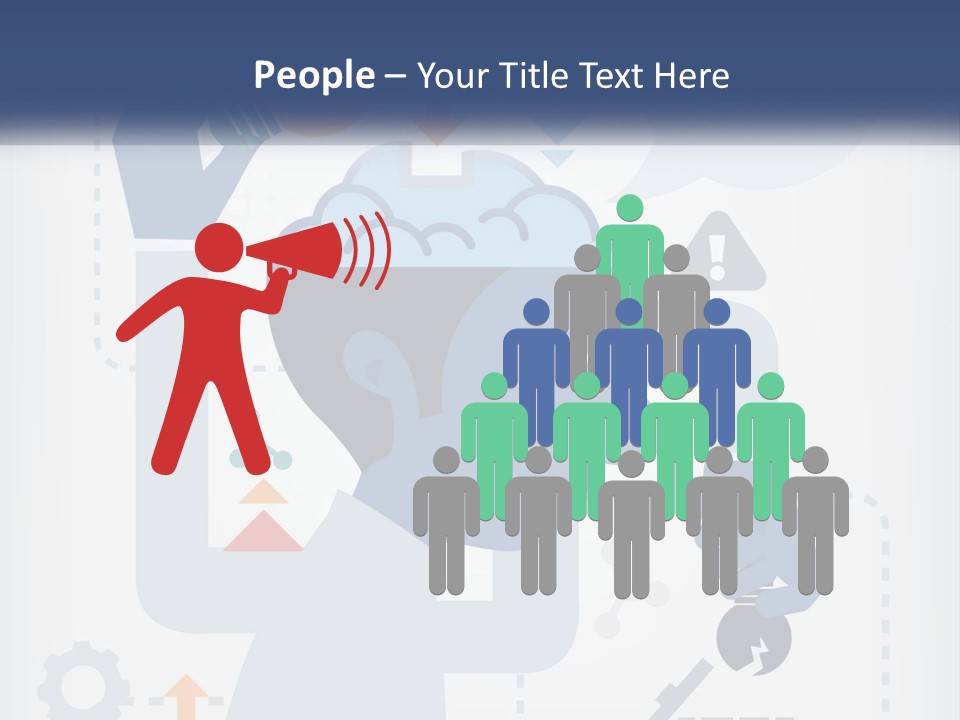 A Man With A Brain On His Head Is Shown In This Powerpoint Presentation PowerPoint Template
