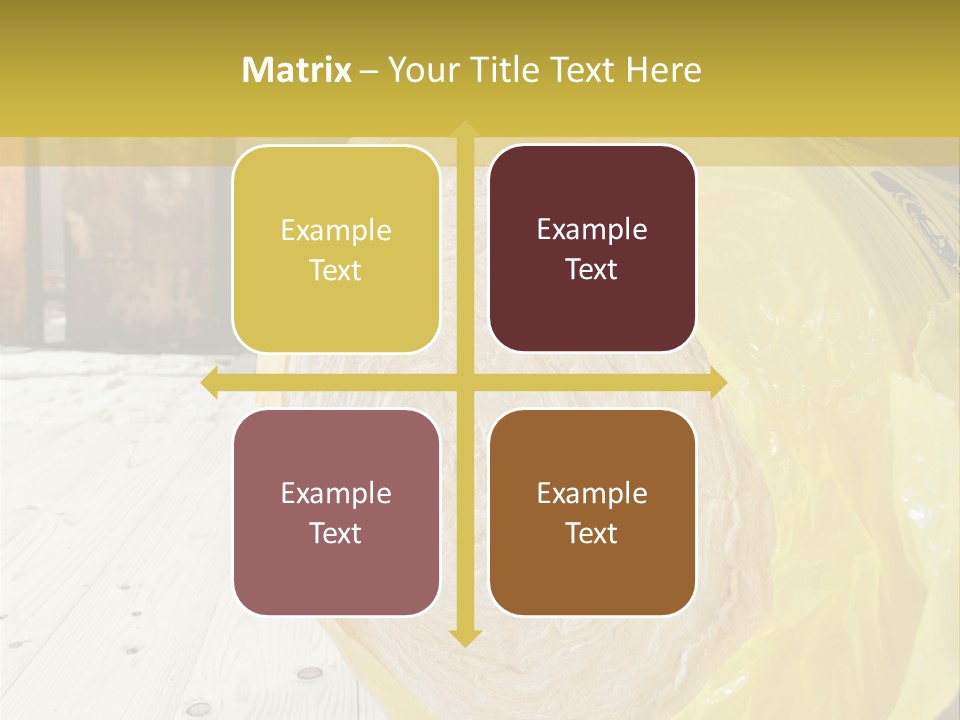 A Yellow Plastic Bag Sitting On Top Of A Wooden Floor PowerPoint Template