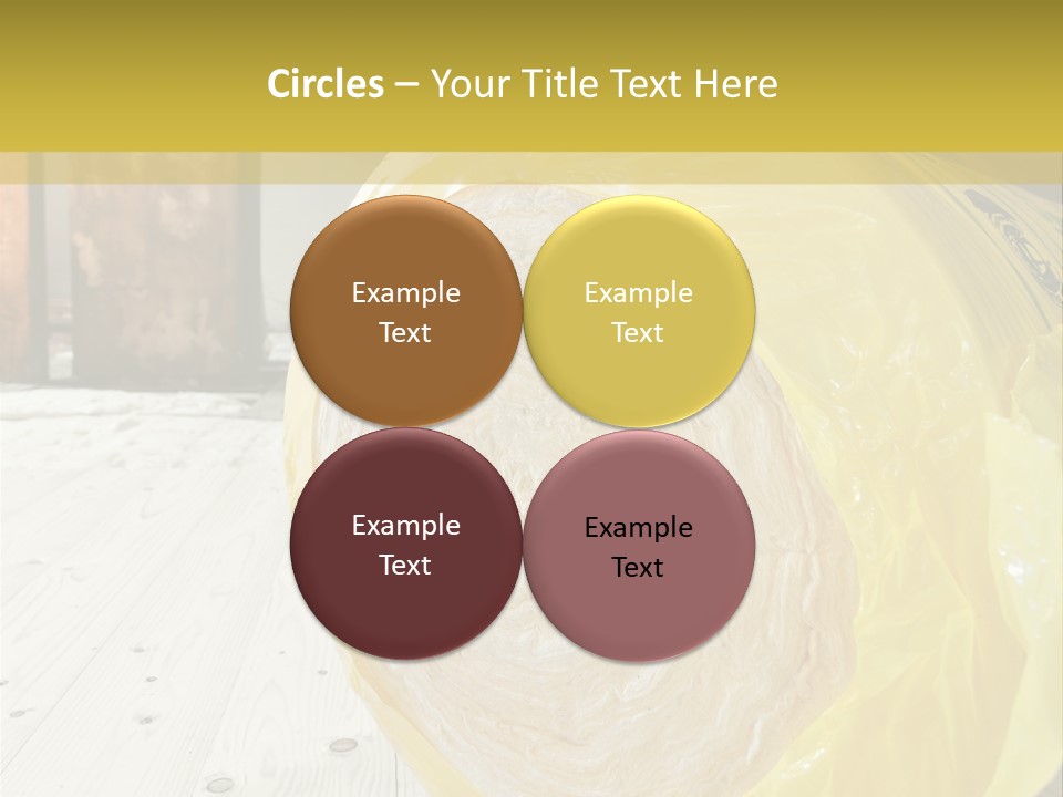 A Yellow Plastic Bag Sitting On Top Of A Wooden Floor PowerPoint Template