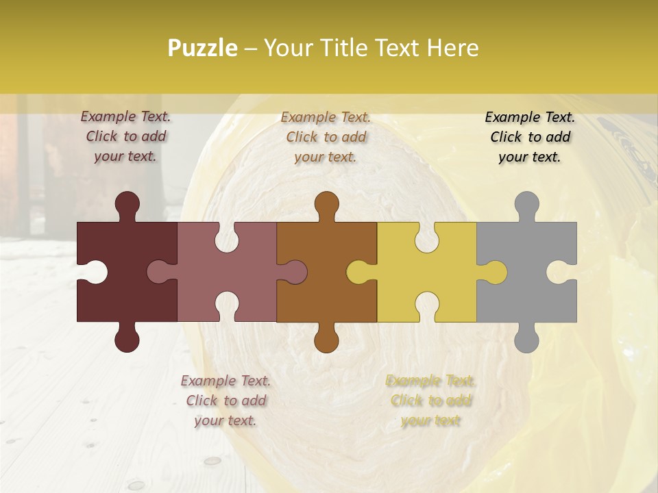 A Yellow Plastic Bag Sitting On Top Of A Wooden Floor PowerPoint Template