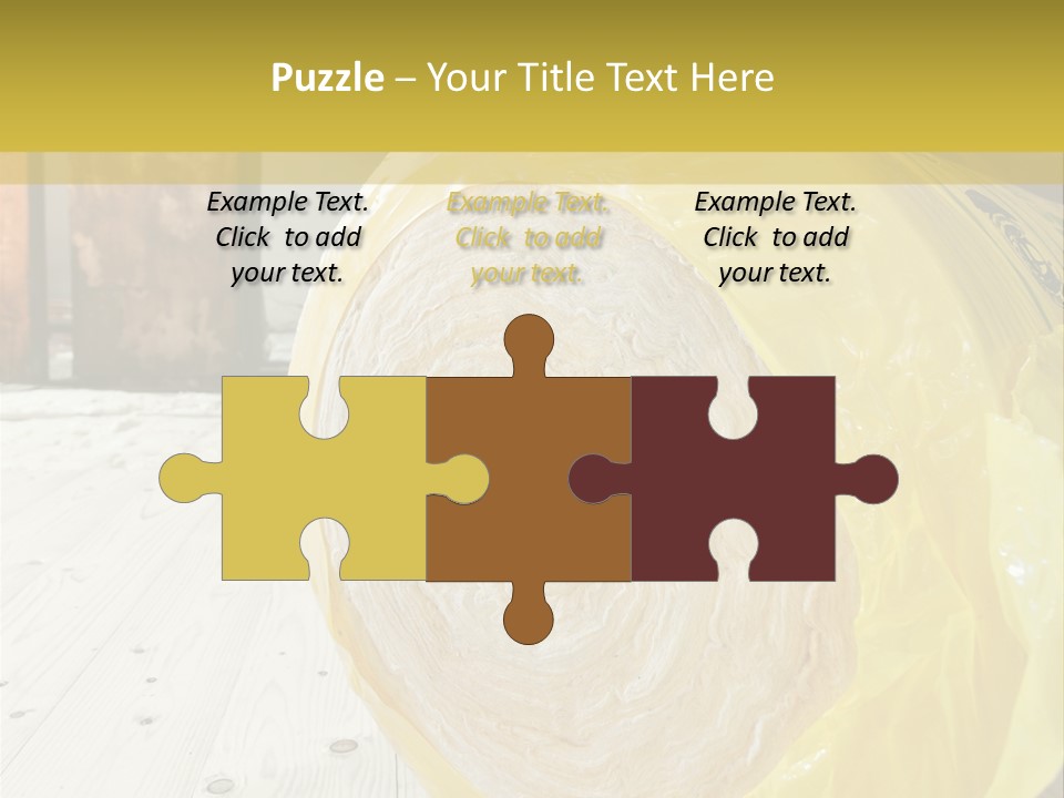 A Yellow Plastic Bag Sitting On Top Of A Wooden Floor PowerPoint Template