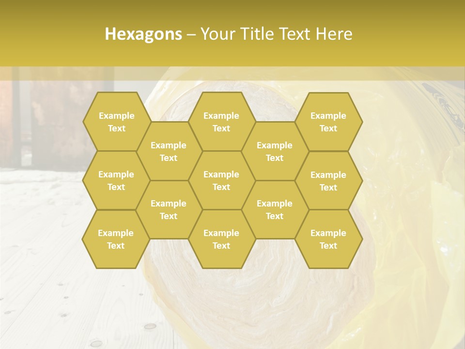 A Yellow Plastic Bag Sitting On Top Of A Wooden Floor PowerPoint Template