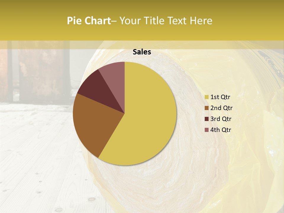 A Yellow Plastic Bag Sitting On Top Of A Wooden Floor PowerPoint Template