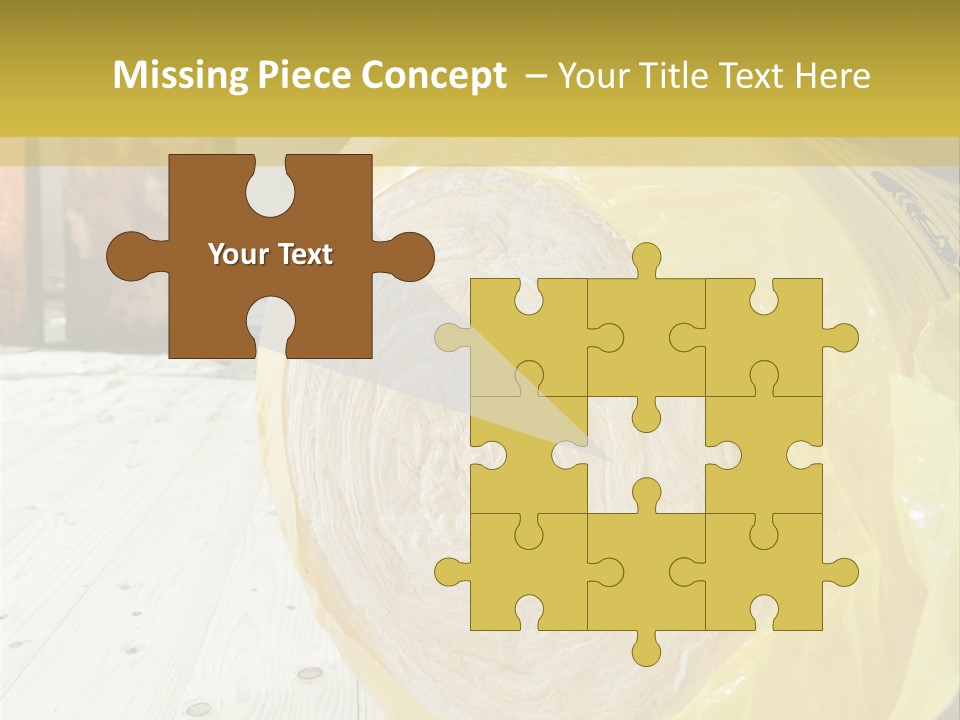 A Yellow Plastic Bag Sitting On Top Of A Wooden Floor PowerPoint Template