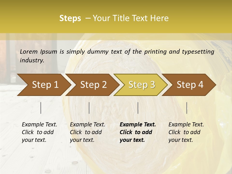 A Yellow Plastic Bag Sitting On Top Of A Wooden Floor PowerPoint Template