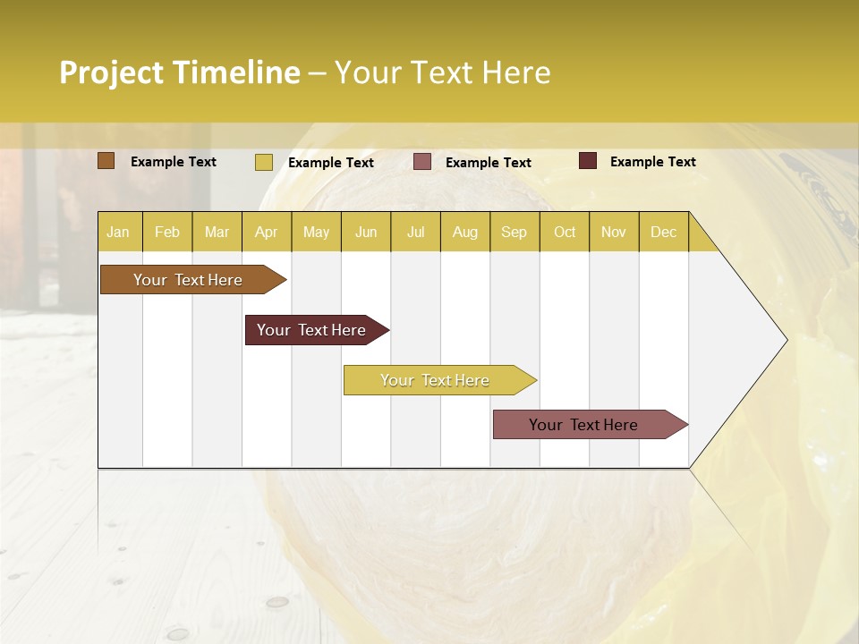 A Yellow Plastic Bag Sitting On Top Of A Wooden Floor PowerPoint Template