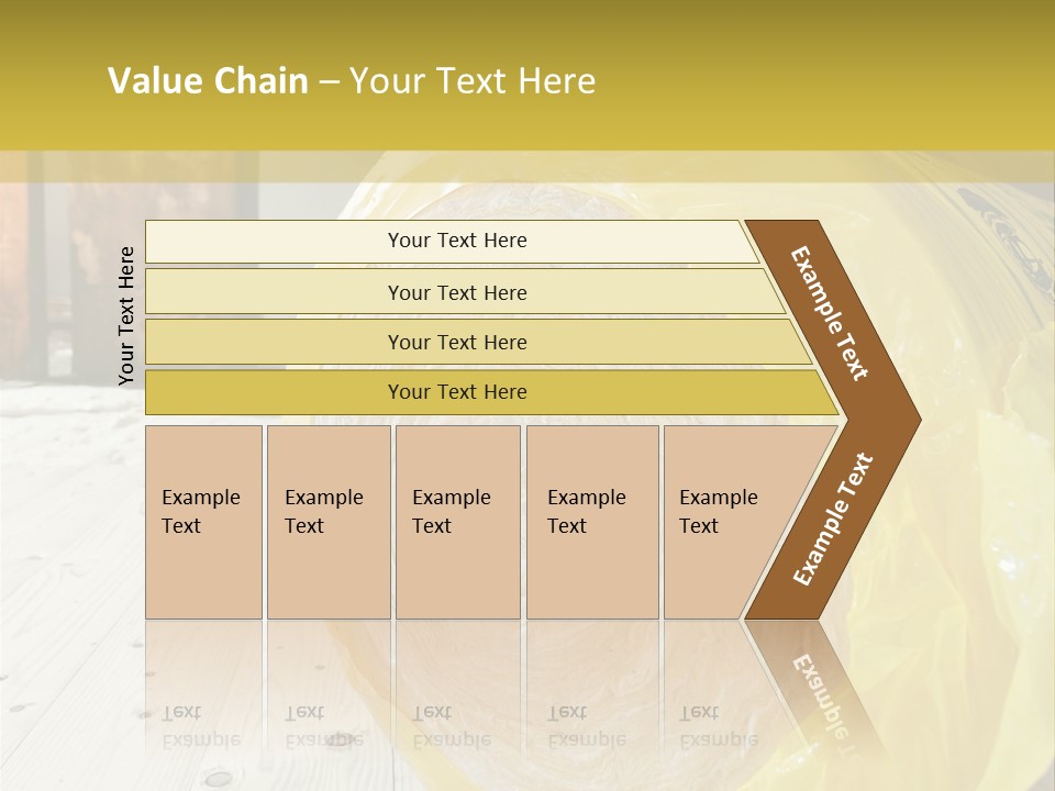 A Yellow Plastic Bag Sitting On Top Of A Wooden Floor PowerPoint Template