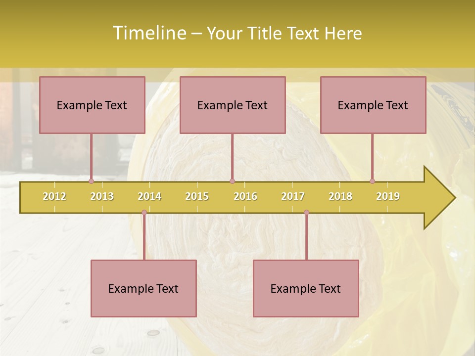 A Yellow Plastic Bag Sitting On Top Of A Wooden Floor PowerPoint Template