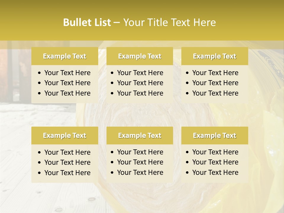 A Yellow Plastic Bag Sitting On Top Of A Wooden Floor PowerPoint Template