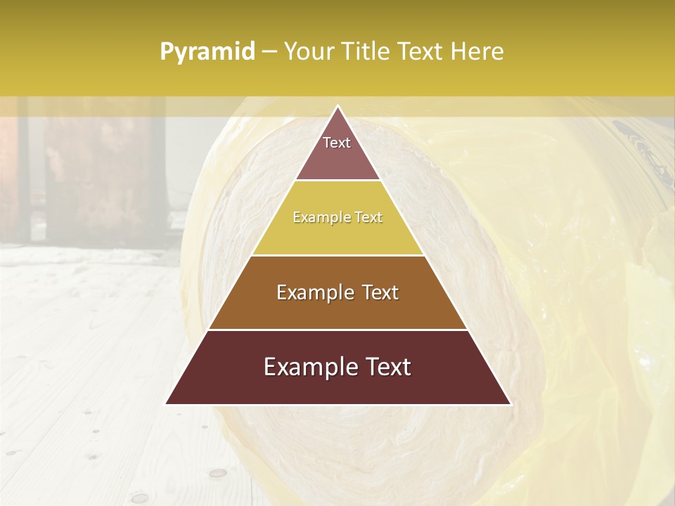 A Yellow Plastic Bag Sitting On Top Of A Wooden Floor PowerPoint Template