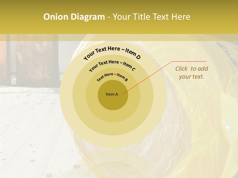 A Yellow Plastic Bag Sitting On Top Of A Wooden Floor PowerPoint Template