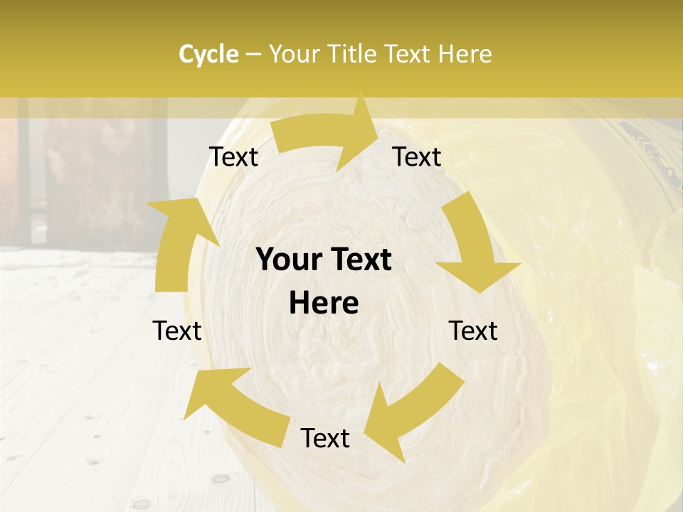 A Yellow Plastic Bag Sitting On Top Of A Wooden Floor PowerPoint Template