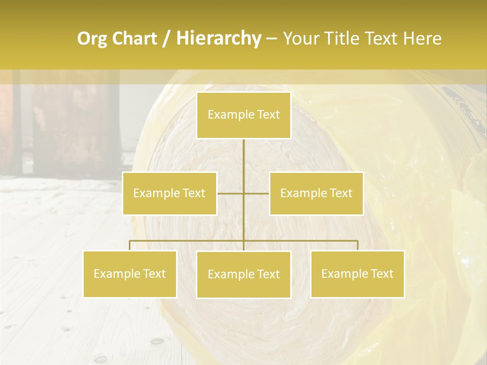 A Yellow Plastic Bag Sitting On Top Of A Wooden Floor PowerPoint Template