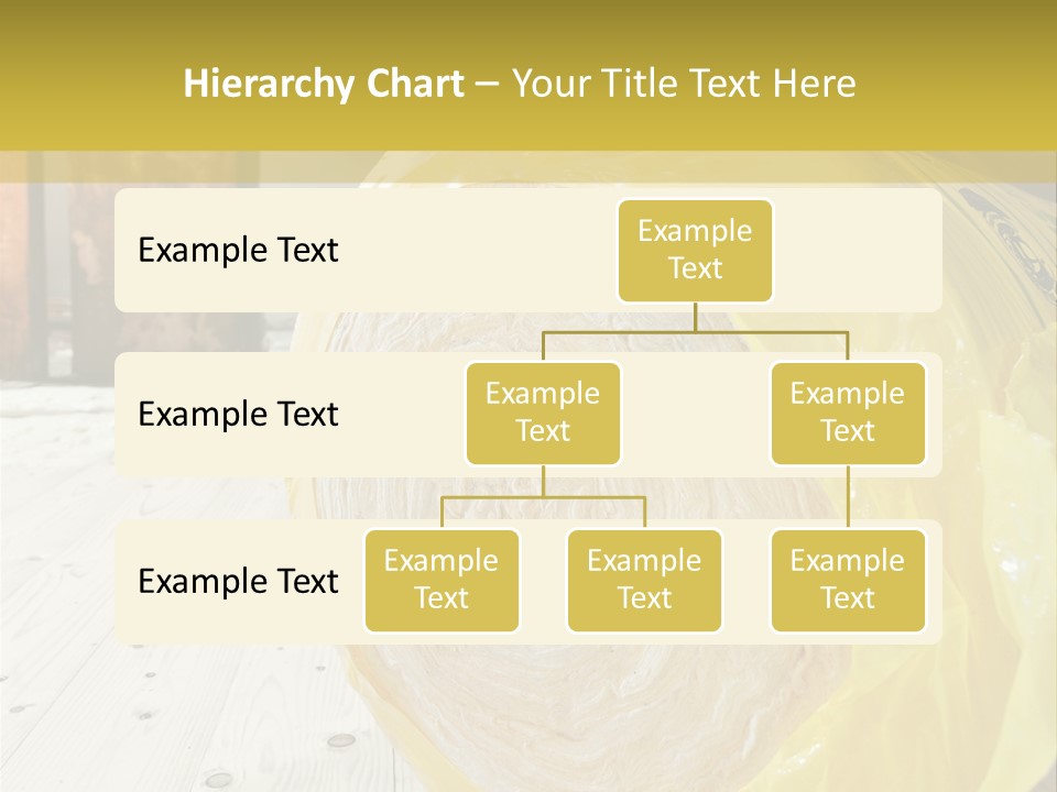 A Yellow Plastic Bag Sitting On Top Of A Wooden Floor PowerPoint Template