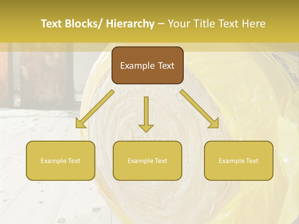 A Yellow Plastic Bag Sitting On Top Of A Wooden Floor PowerPoint Template