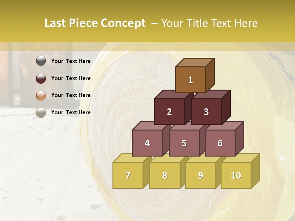 A Yellow Plastic Bag Sitting On Top Of A Wooden Floor PowerPoint Template