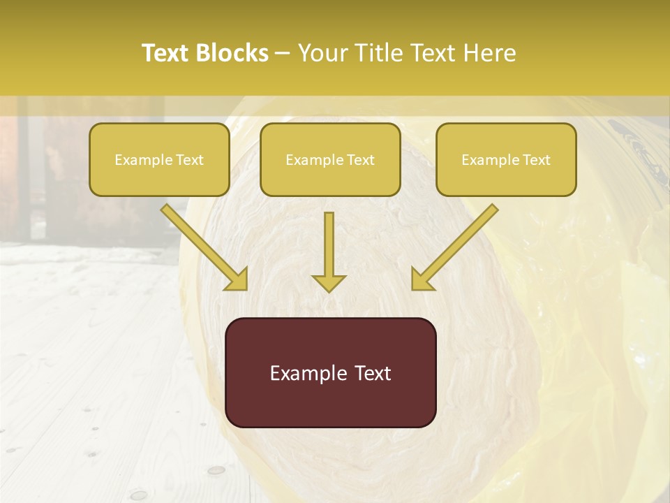 A Yellow Plastic Bag Sitting On Top Of A Wooden Floor PowerPoint Template