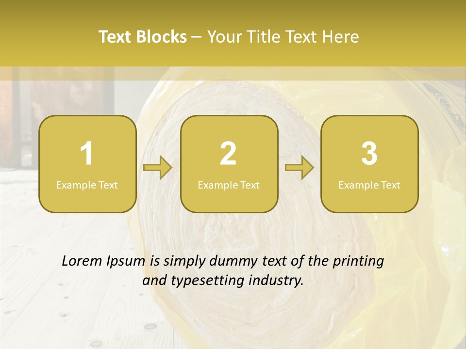 A Yellow Plastic Bag Sitting On Top Of A Wooden Floor PowerPoint Template