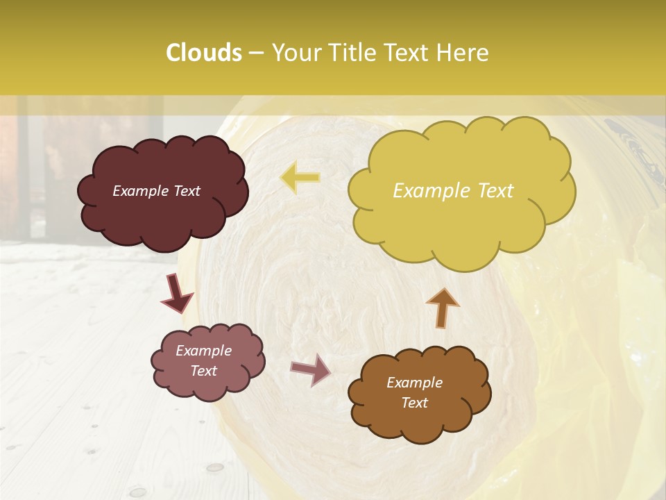 A Yellow Plastic Bag Sitting On Top Of A Wooden Floor PowerPoint Template