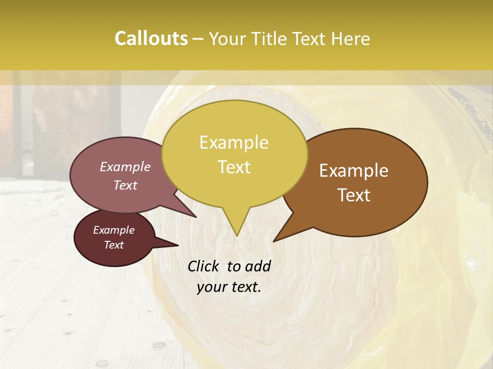 A Yellow Plastic Bag Sitting On Top Of A Wooden Floor PowerPoint Template