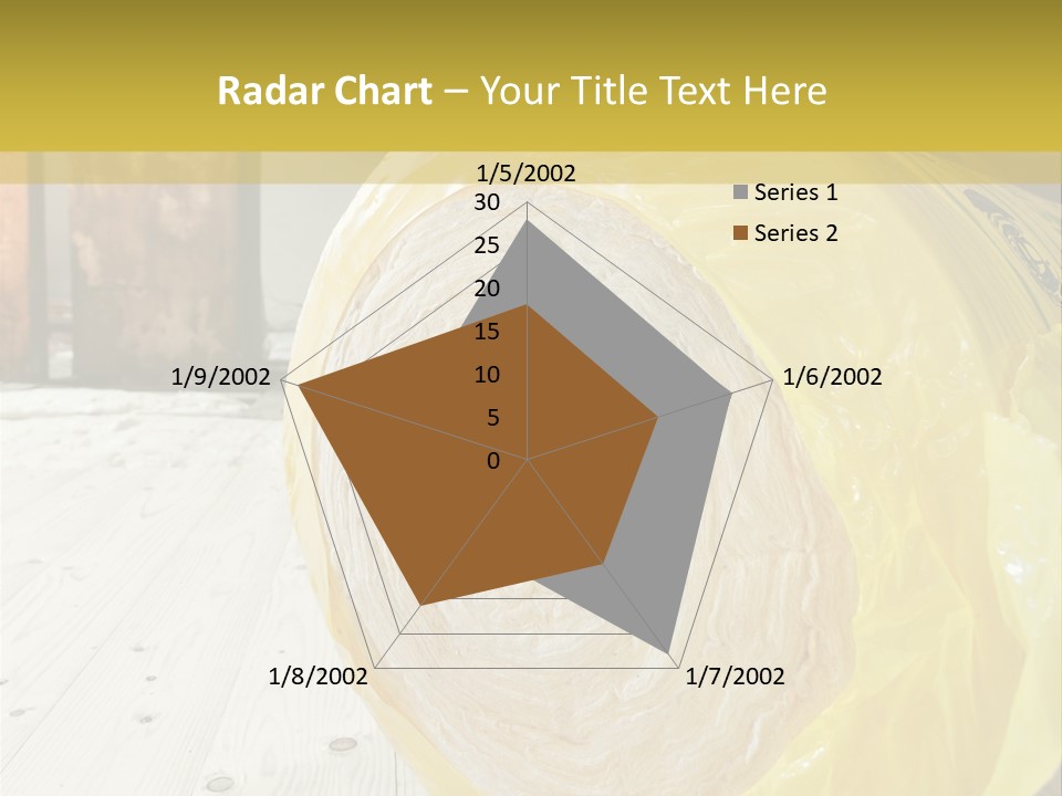 A Yellow Plastic Bag Sitting On Top Of A Wooden Floor PowerPoint Template