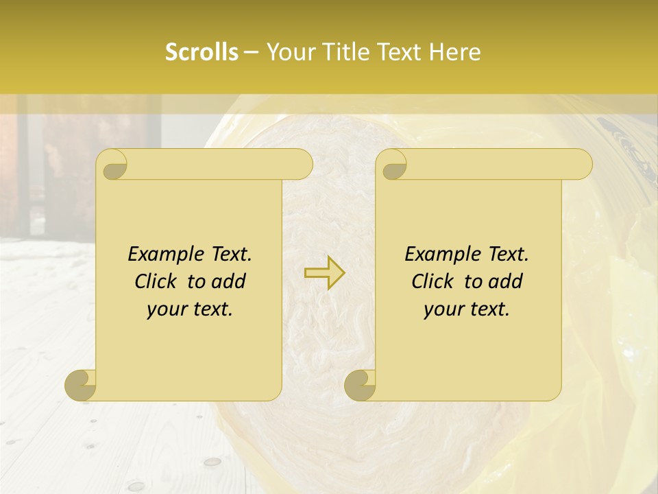 A Yellow Plastic Bag Sitting On Top Of A Wooden Floor PowerPoint Template