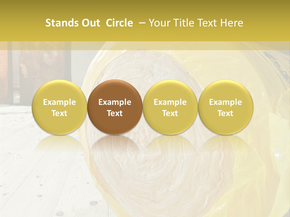 A Yellow Plastic Bag Sitting On Top Of A Wooden Floor PowerPoint Template