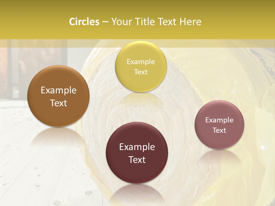 A Yellow Plastic Bag Sitting On Top Of A Wooden Floor PowerPoint Template