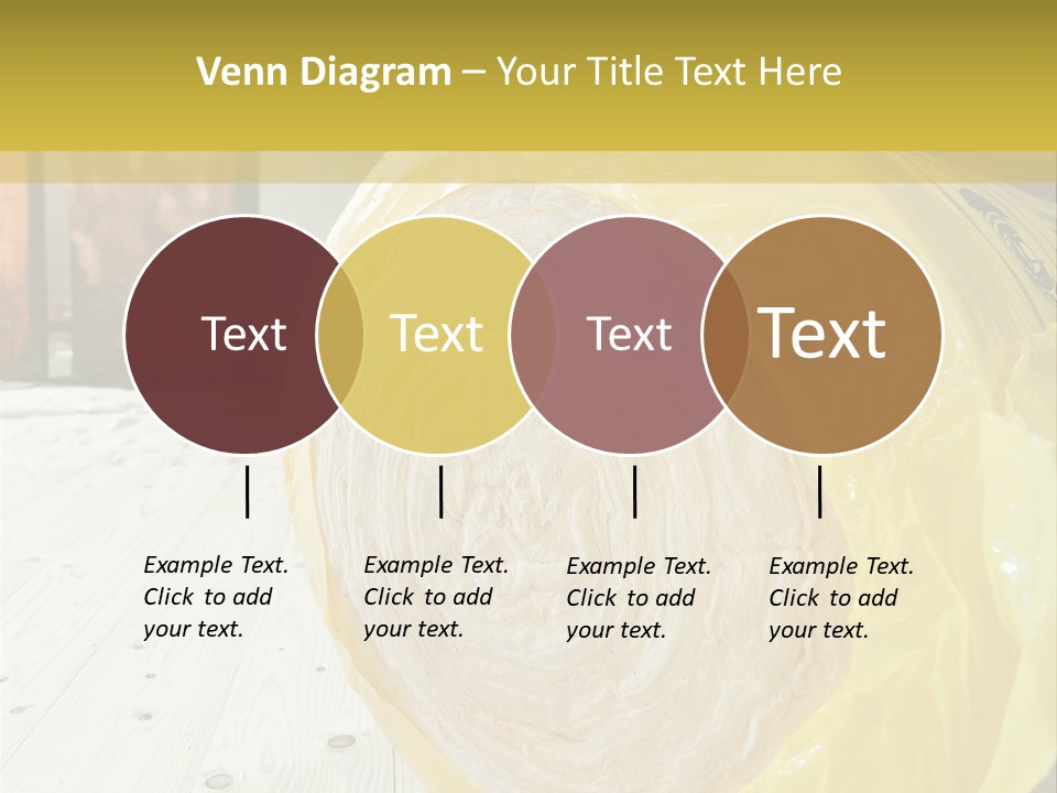 A Yellow Plastic Bag Sitting On Top Of A Wooden Floor PowerPoint Template