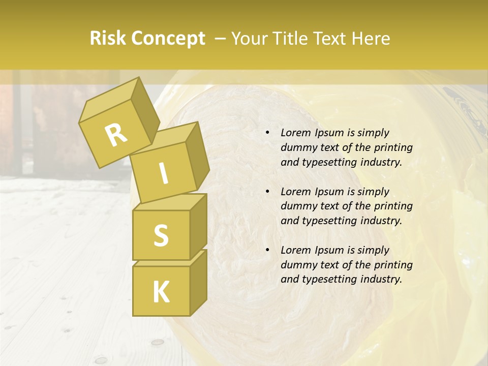 A Yellow Plastic Bag Sitting On Top Of A Wooden Floor PowerPoint Template