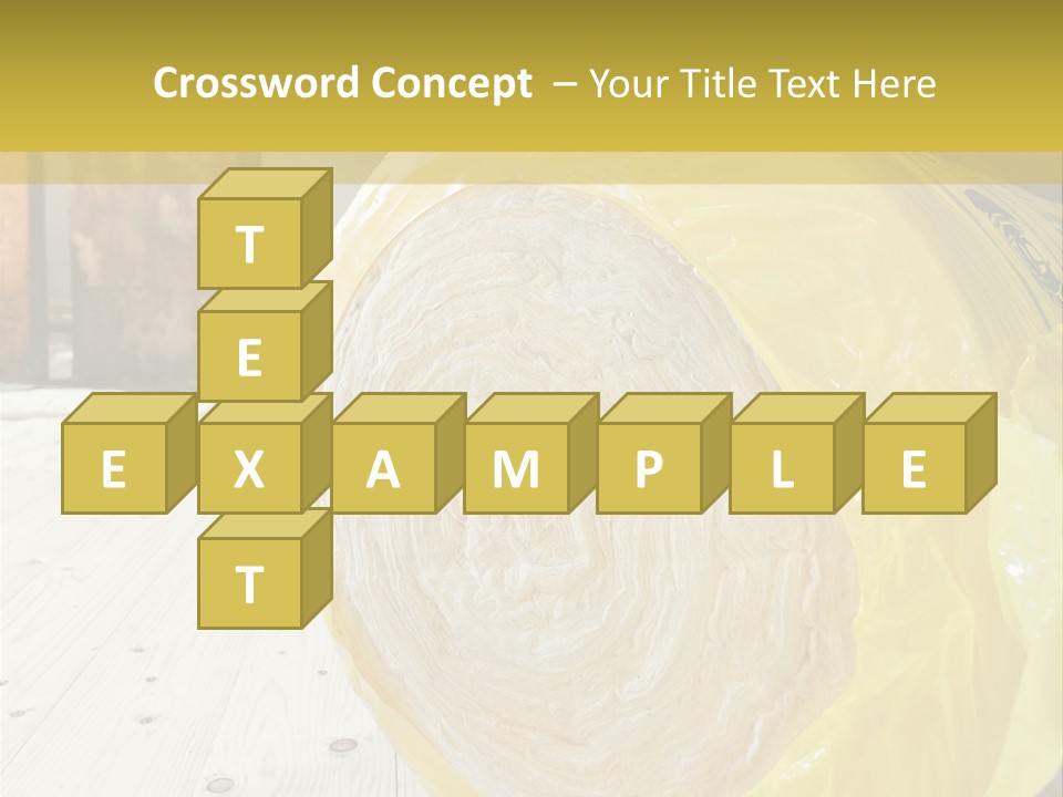 A Yellow Plastic Bag Sitting On Top Of A Wooden Floor PowerPoint Template