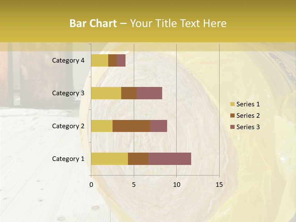 A Yellow Plastic Bag Sitting On Top Of A Wooden Floor PowerPoint Template