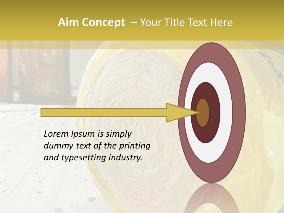 A Yellow Plastic Bag Sitting On Top Of A Wooden Floor PowerPoint Template