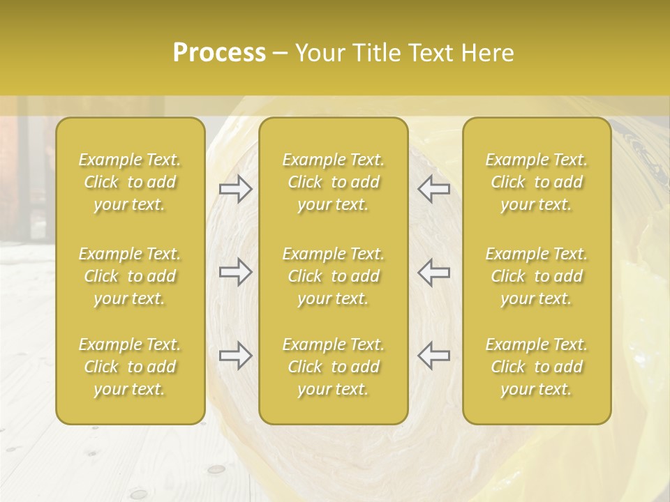A Yellow Plastic Bag Sitting On Top Of A Wooden Floor PowerPoint Template