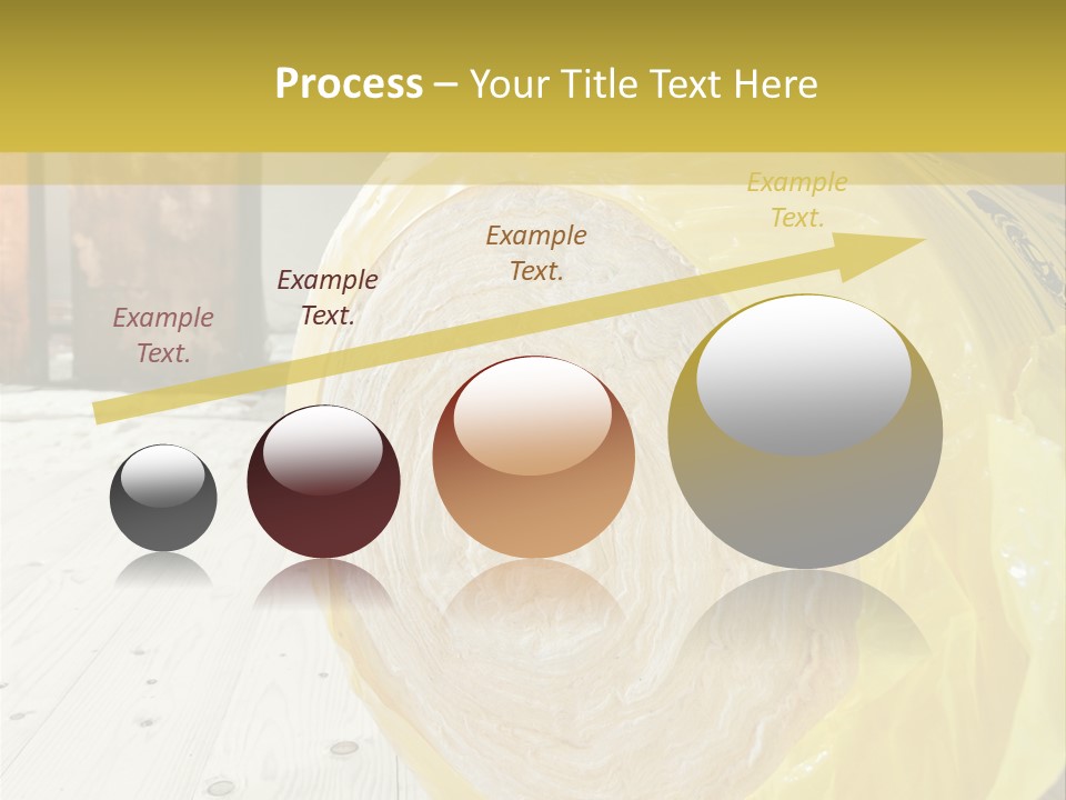 A Yellow Plastic Bag Sitting On Top Of A Wooden Floor PowerPoint Template