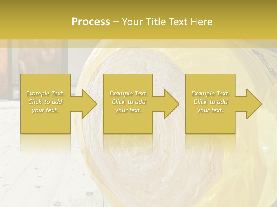 A Yellow Plastic Bag Sitting On Top Of A Wooden Floor PowerPoint Template