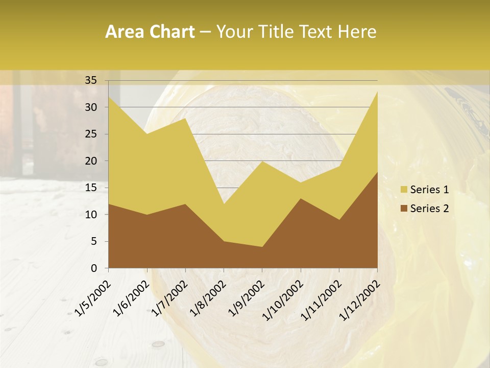 A Yellow Plastic Bag Sitting On Top Of A Wooden Floor PowerPoint Template