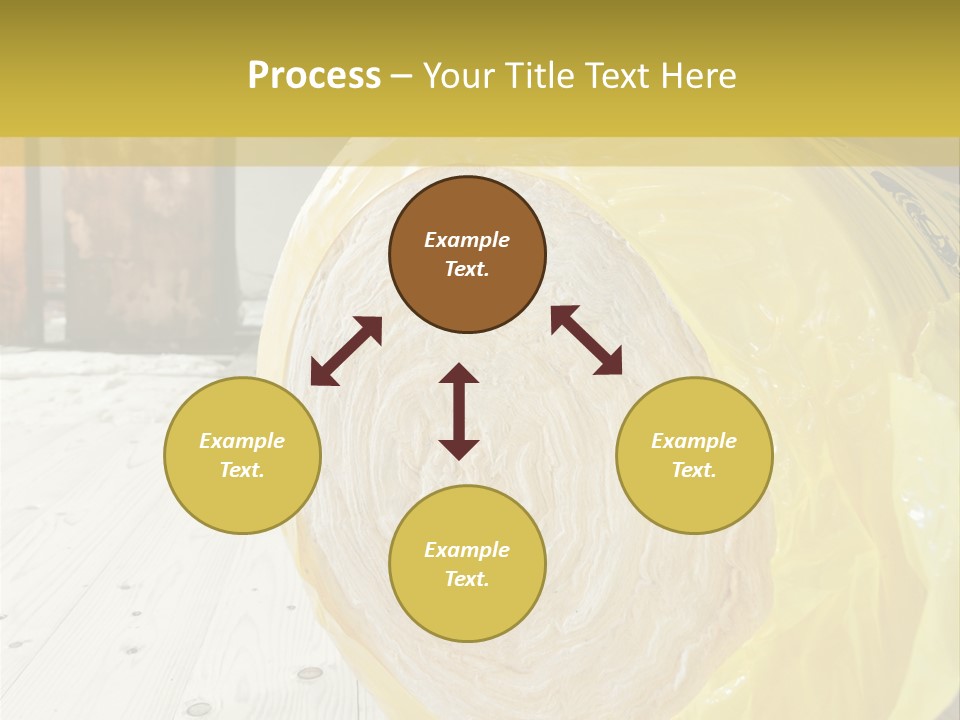 A Yellow Plastic Bag Sitting On Top Of A Wooden Floor PowerPoint Template